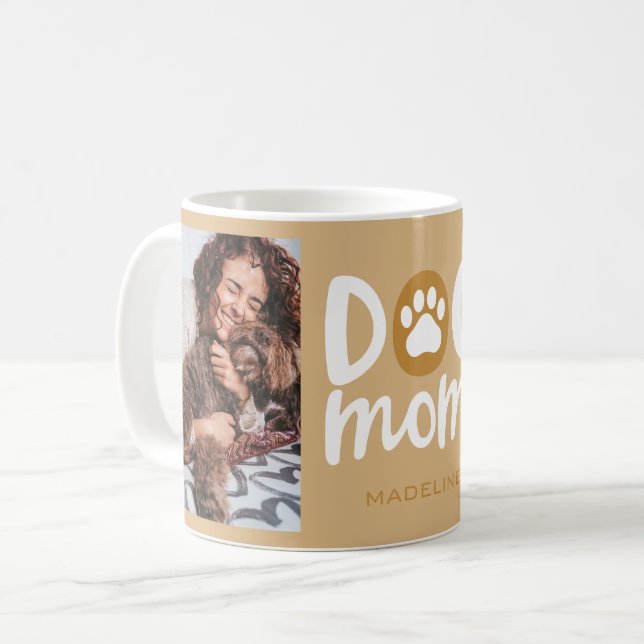 Dog Mum Two Photo Coffee Mug Cup (Front Left)
