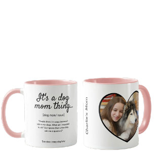 Dog Mum Two-sided Custom Pet Photo & quote Mug