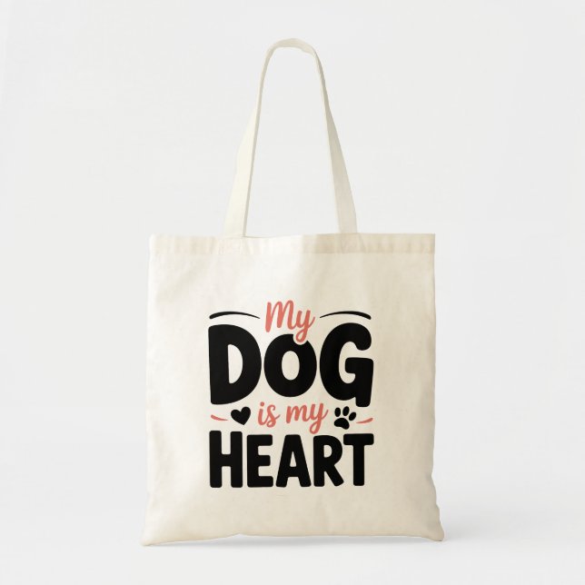 Dog Mum Valentine Tote Bag (Front)