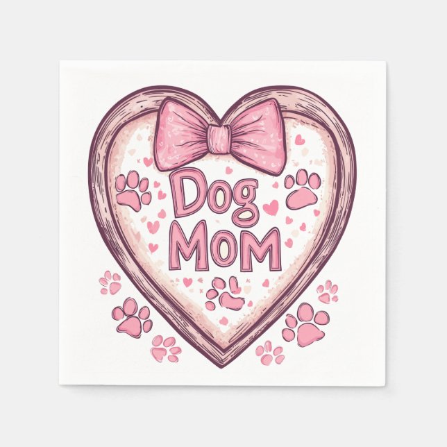 Dog Mum Vibes – Chill and Stylish Design Napkin (Front)