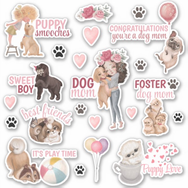 Dog Mum Vinyl Stickers (Front)