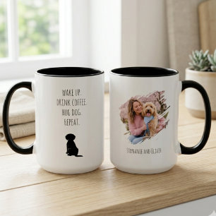 Dog Mum Wake Up Drink Coffee Repeat Mug