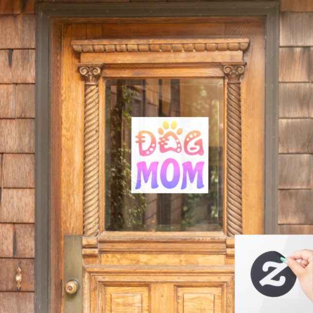 Dog Mum Window Cling (Home Door)