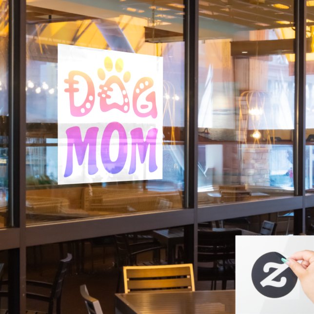 Dog Mum Window Cling (Restaurant Window)