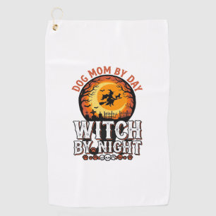 Dog Mum Witch By Night Vintage Halloween Shirt_1 Golf Towel