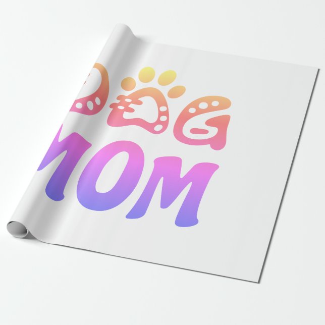 Dog Mum Wrapping Paper (Unrolled)