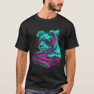 Dog Music DJ Artwork EDM Beatmaker Techno T-Shirt