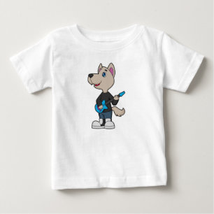 Dog Musician Guitar Music Baby T-Shirt