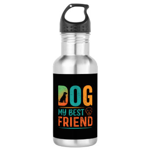 Dog My Best Friend Retro Design 532 Ml Water Bottle