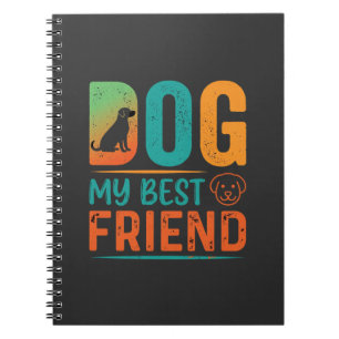 Dog My Best Friend Retro Design Notebook