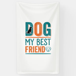 Dog My Best Friend Vintage Dog Lover Shirt Design_ Banner