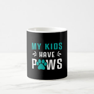 Dog My Kids Have Paws Dogs Puppy Pet Vintage Funny Coffee Mug