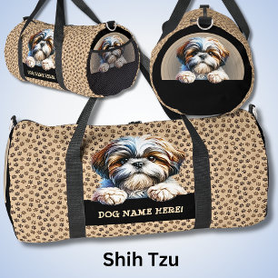 Dog Name, Your Name, Shih Tzu Duffle Bag
