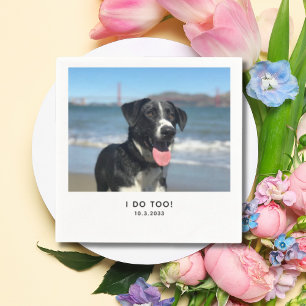 Dog Napkins Custom I Do Too Wedding Napkins