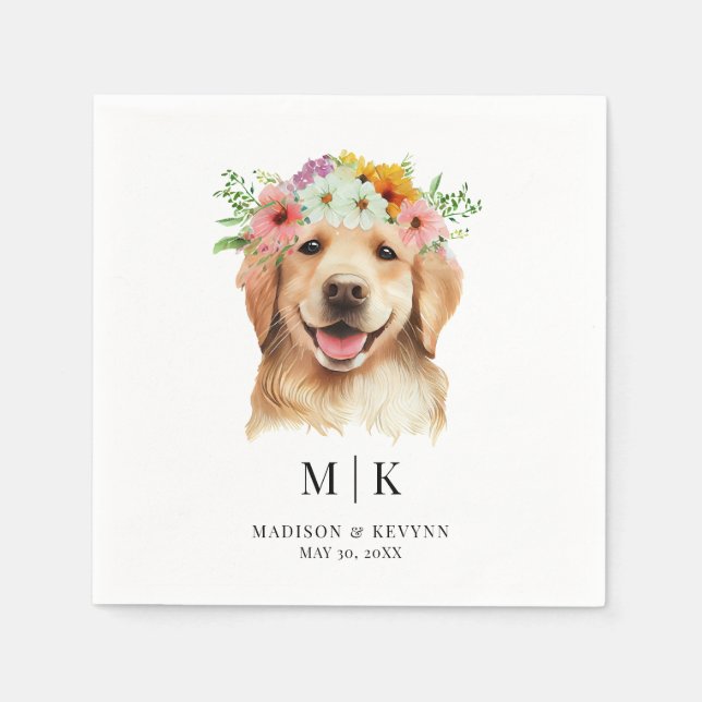 Dog Napkins Wedding (Front)
