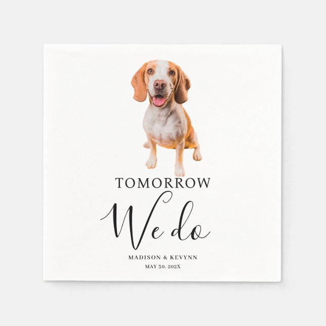 Dog Napkins Wedding  (Front)