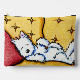 Dog Napped Westie   Accessory Pouch