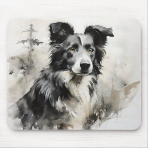 Dog Nature Ink Painting Mouse Mat