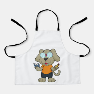 Dog Nerd Book Glasses Apron