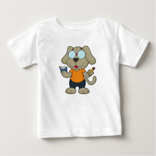 Dog Nerd Book Glasses Baby T-Shirt