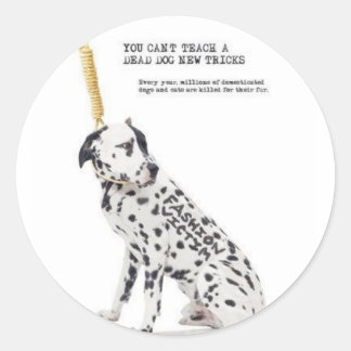 Dog New Tricks Classic Round Sticker