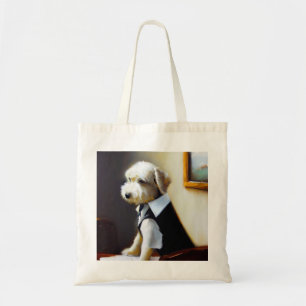 Dog Newspaper Editor Tote Bag
