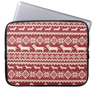 Dog Nordic pattern illustration Laptop Sleeve