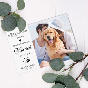 Dog Of Honour Personalised Pet Photo Dog Wedding Save The Date