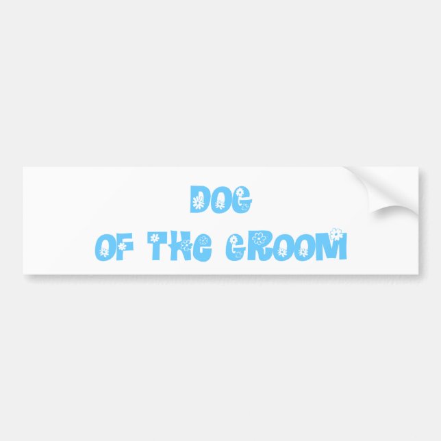Dog of the Groom Bumper Sticker (Front)