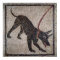 Dog on a leash, from Pompeii