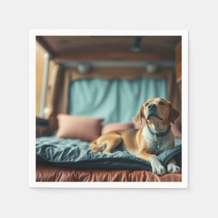 Dog on Bed Napkin