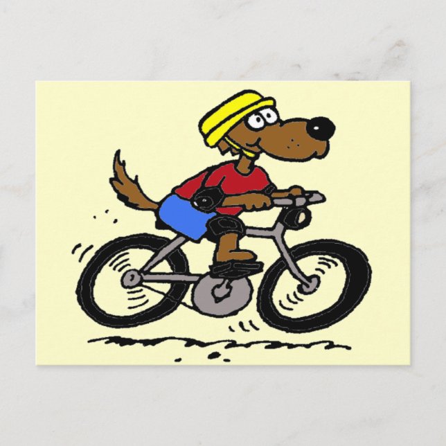 Dog On Bike Postcard (Front)