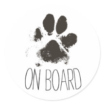 "Dog on board" icon sticker, drive safe sticker