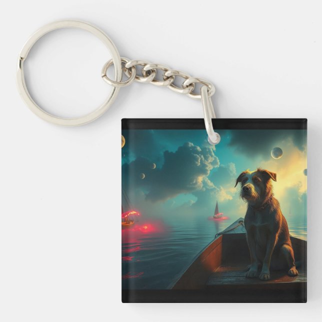 Dog on boat key ring (Front)