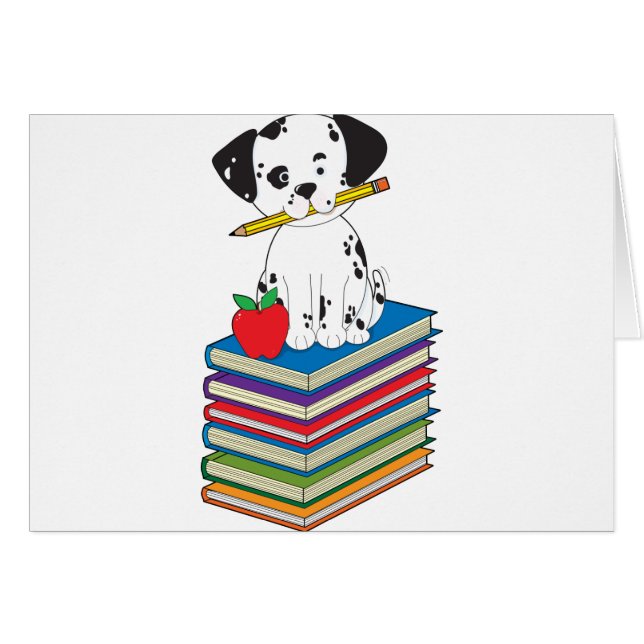 Dog on Books (Front Horizontal)