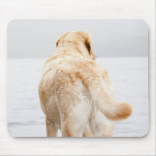 Dog on dock mouse mat