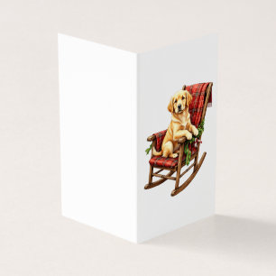 Dog on Rocking Chair Christmas Card