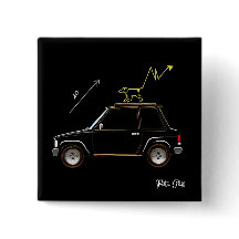 Dog on Wall Street Petra Gliff Square Button