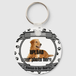 Dog or Cat Memorial Always In Our Hearts Key Ring