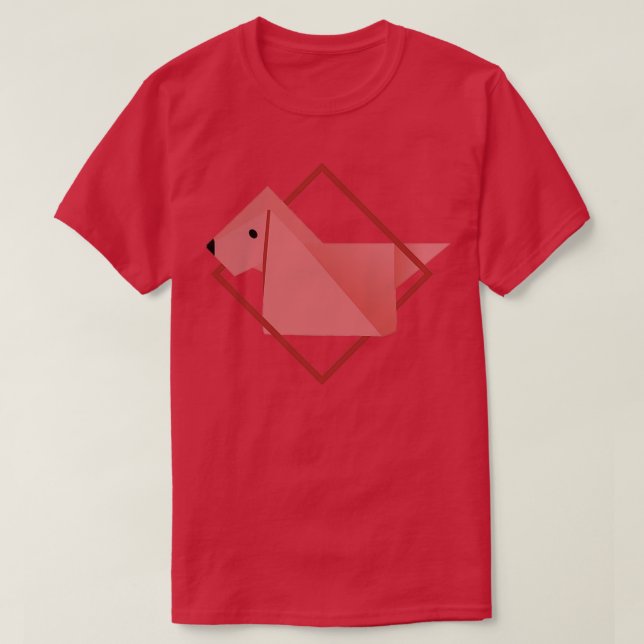 Dog origami design T-Shirt (Design Front)