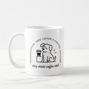 Dog owner and coffee lover dads club funny mug
