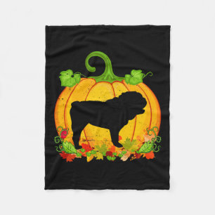 Dog Owner Halloween Costume English Bulldog  Fleece Blanket