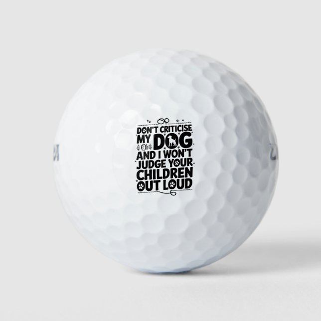 Dog Owner Warning Golf Balls (Front)