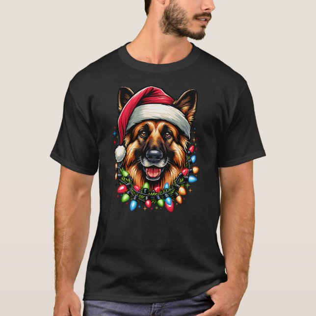 Dog Owner Xmas Men Women Favorite German Shepherd  T-Shirt (Front)