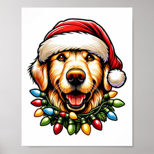 Dog Owner Xmas Men Women Favorite Golden Retriever Poster