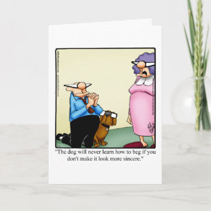 Dog Owners Humour Blank Greeting Card