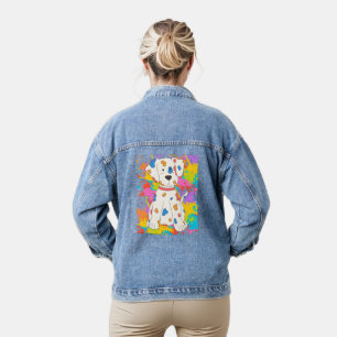 dog paint denim jacket