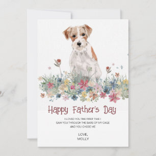 Dog Painting Father's Day  Holiday Card