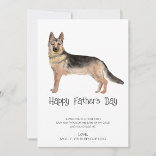 Dog Painting Father's Day  Holiday Card
