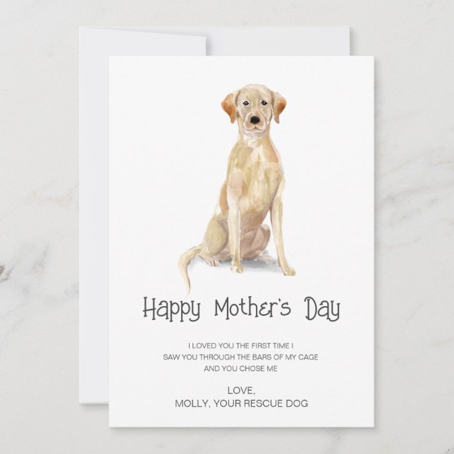 Dog Painting Mother's Day  Holiday Card (Front)